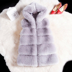 Sleeveless Fur Coat Vest