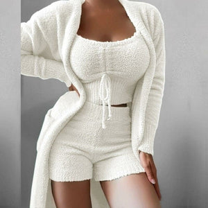 3pcs Elegant Soft Fleece Outfit