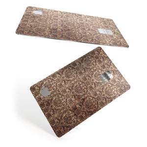 Brown and Tan Horizontal Rococo Pattern Premium Protective Decal