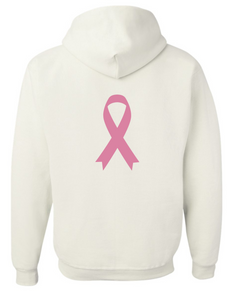 PINKTOBER Breast Cancer Awareness Inspirational White Hoodie