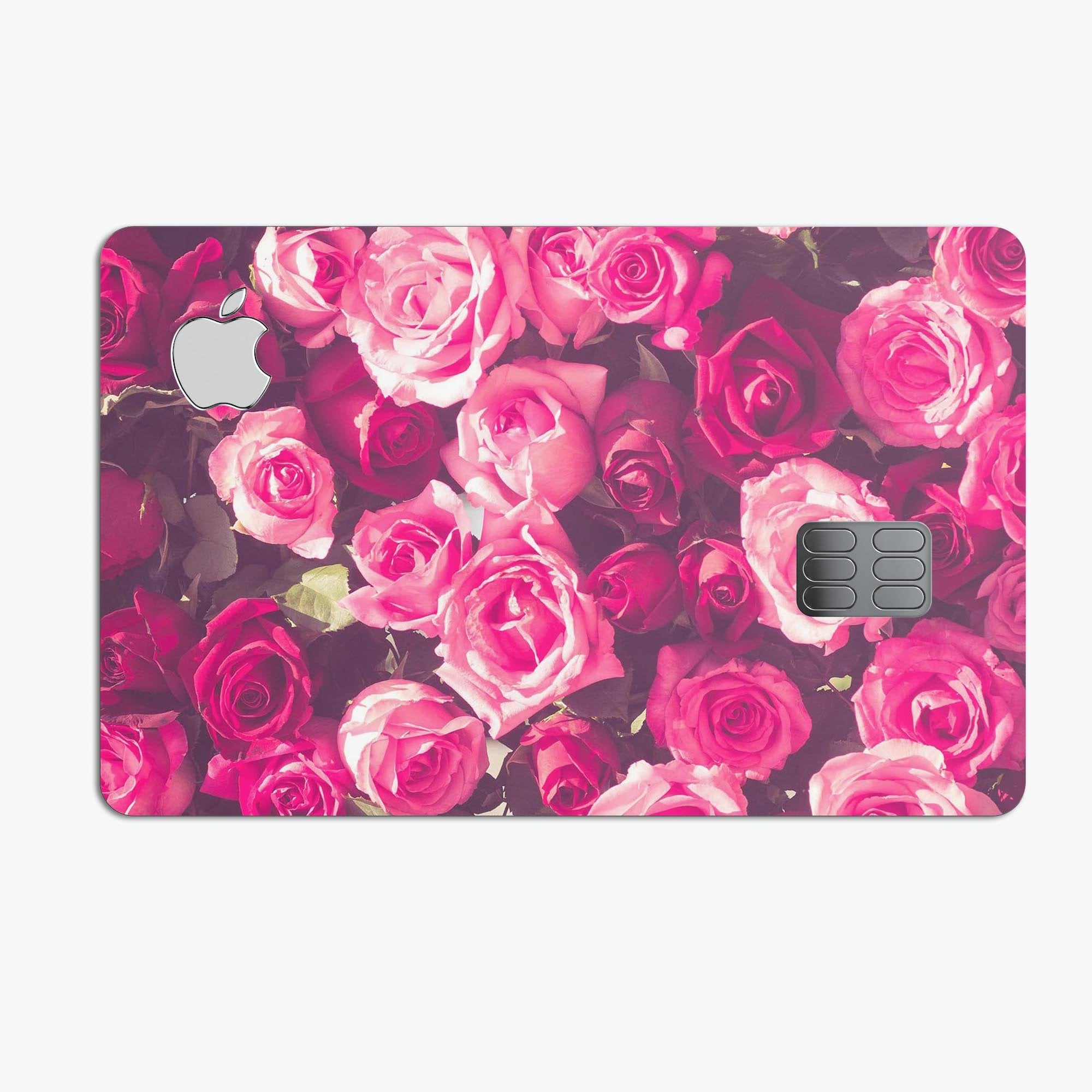 Vibrant Pink Vintage Rose Field Premium Protective Decal