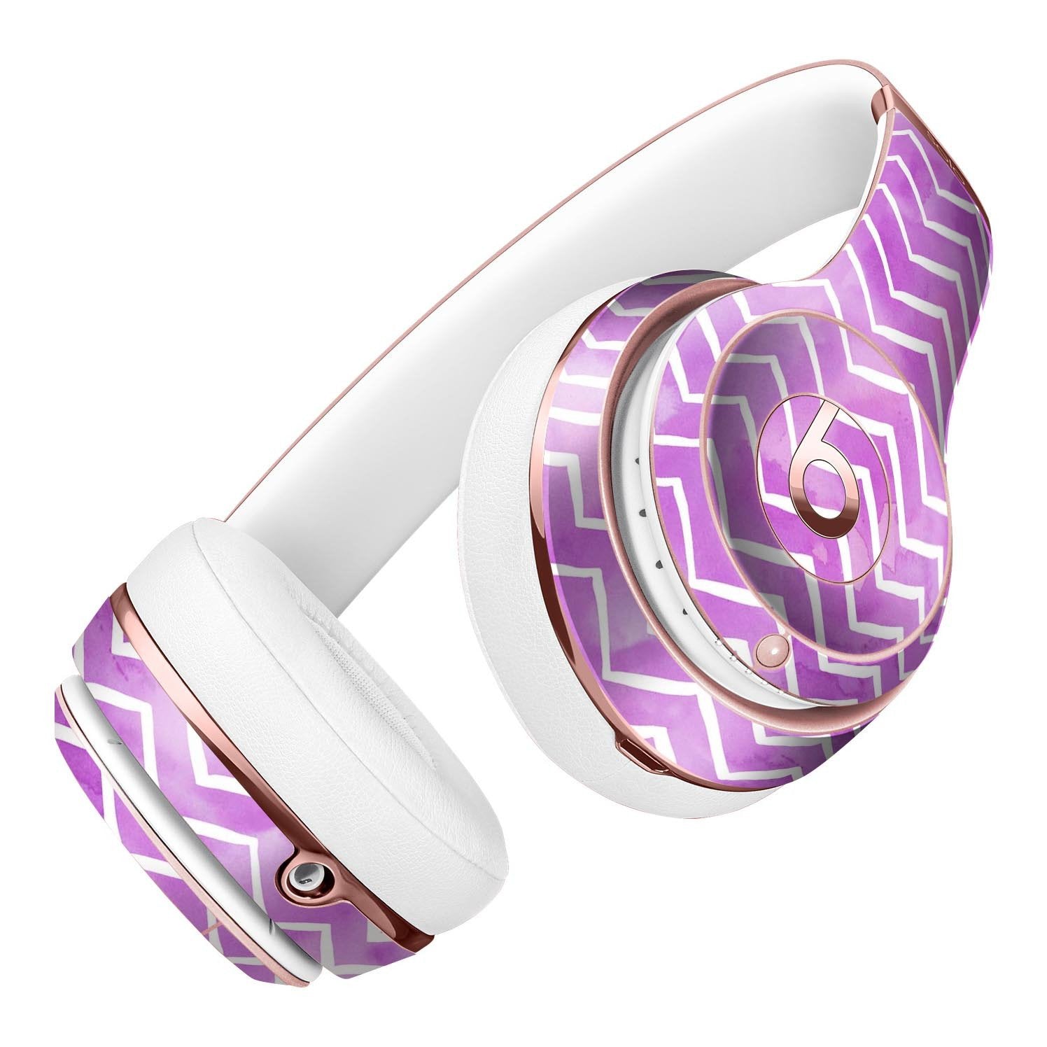 White Chevron Over Purple Surface Full-Body Skin Kit for the Beats by Dre