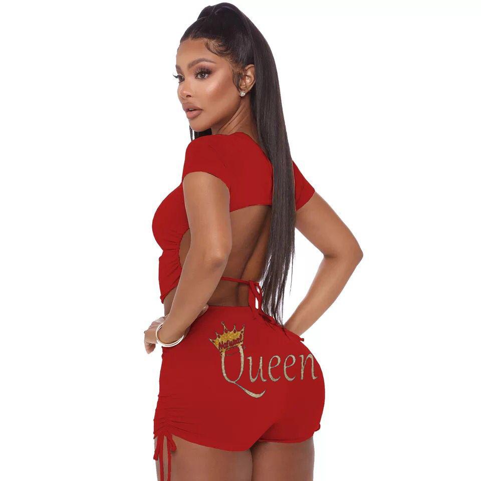 Queen Bandage Backless Short Set